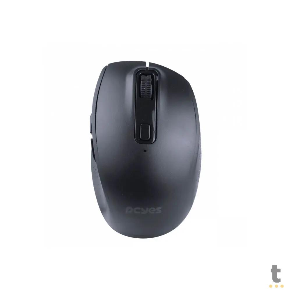 Mouse Sem Fio Recarregável PCYes REC100 Silent Click 1800Dpi Preto - PMRWMDSCB Truedata